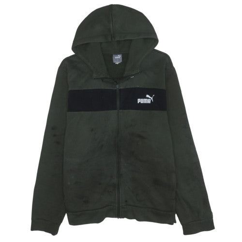 Mens UK Size XL PUMA Green Full Zip Hoodie