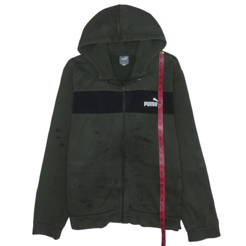 Mens UK Size XL PUMA Green Full Zip Hoodie