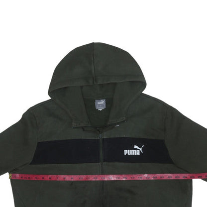 Mens UK Size XL PUMA Green Full Zip Hoodie