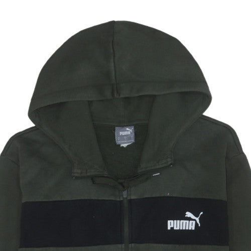 Mens UK Size XL PUMA Green Full Zip Hoodie