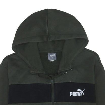 Mens UK Size XL PUMA Green Full Zip Hoodie