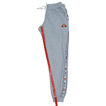Ellesse Womens Grey Jogger Sweatpants UK 8 Cotton Blend Side Stripe