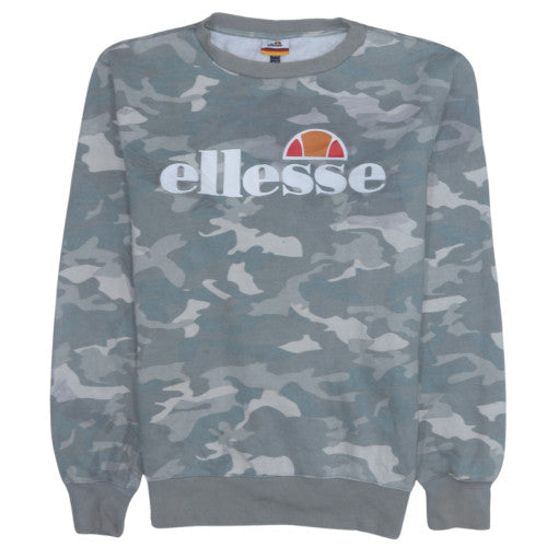 Womens UK Size 12 ellesse Grey Pullover Sweatshirt
