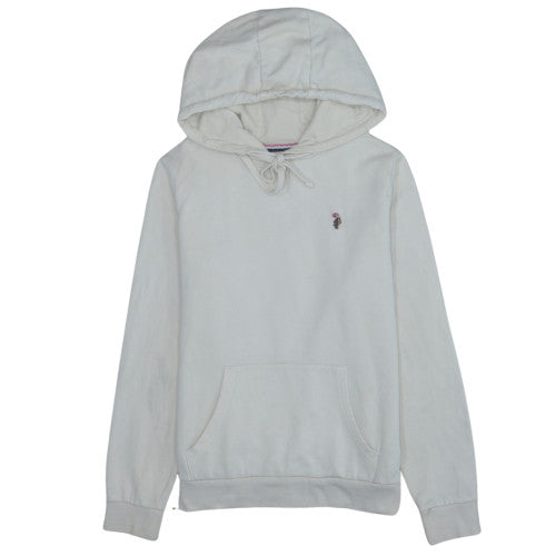 Womens UK Size M U.S. Polo Assn White Pullover Hoodie
