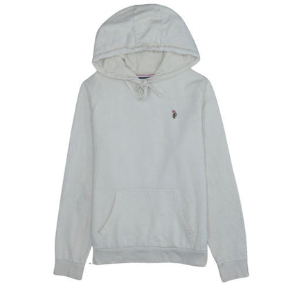 Womens UK Size M U.S. Polo Assn White Pullover Hoodie