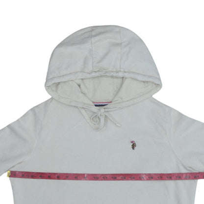 Womens UK Size M U.S. Polo Assn White Pullover Hoodie