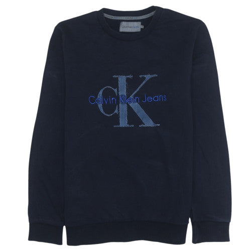 Mens UK Size XL Calvin Klein Blue Pullover Sweatshirt