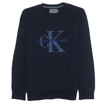 Mens UK Size XL Calvin Klein Blue Pullover Sweatshirt