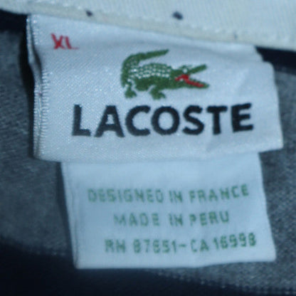 Mens UK Size XL Lacoste Blue Henley Sweatshirt