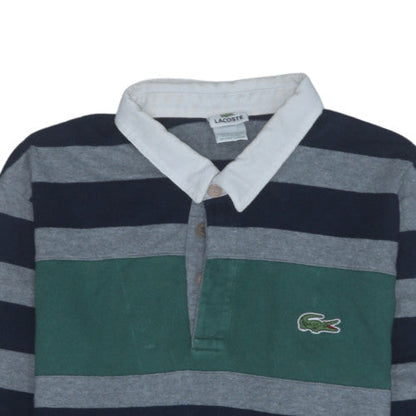 Mens UK Size XL Lacoste Blue Henley Sweatshirt