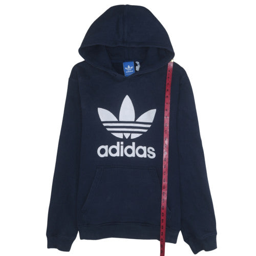 Mens UK Size L adidas Blue Pullover Hoodie