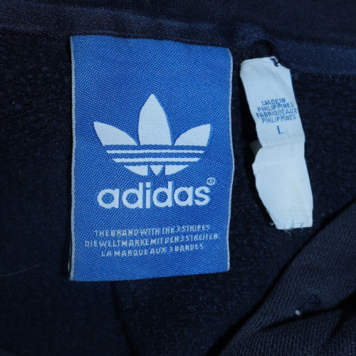 Mens UK Size L adidas Blue Pullover Hoodie
