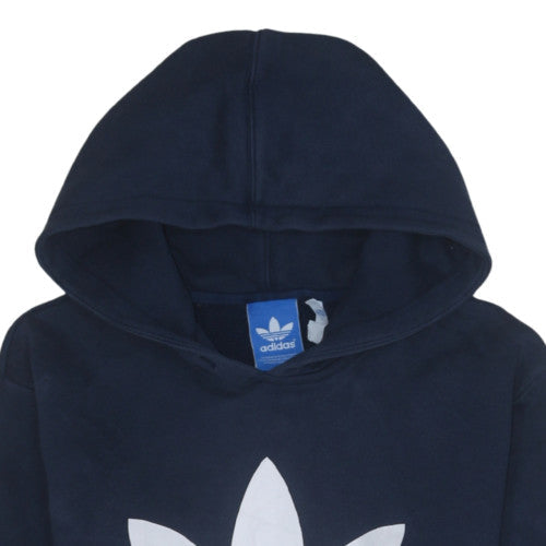 Mens UK Size L adidas Blue Pullover Hoodie