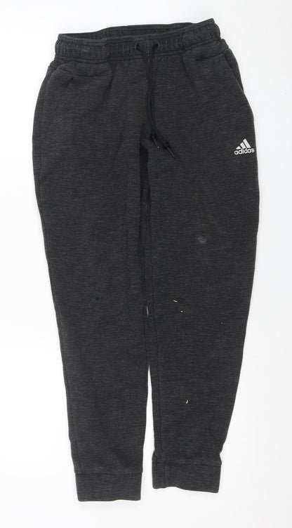 Mens UK Size S adidas Regular Fit Jogger Black Trousers
