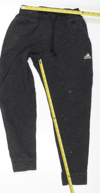 Mens UK Size S adidas Regular Fit Jogger Black Trousers