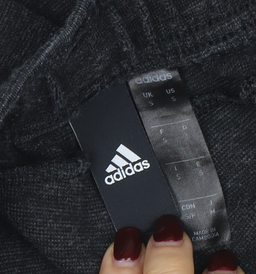 Mens UK Size S adidas Regular Fit Jogger Black Trousers