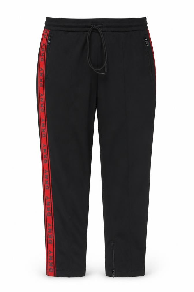 Mens UK Size L DKNY Regular Fit Track Pants Black Trousers