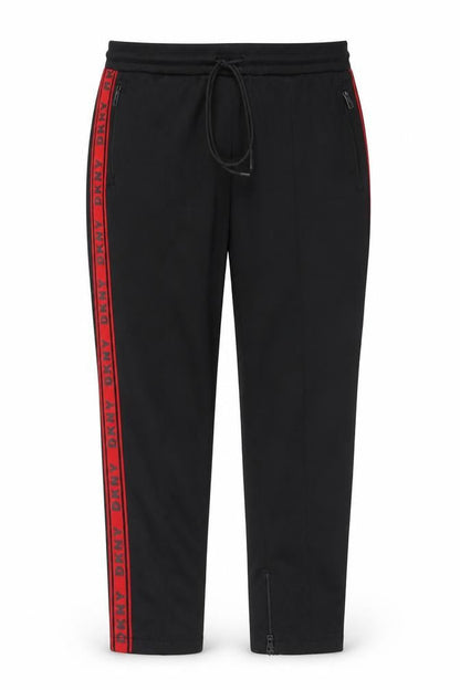 Mens UK Size L DKNY Regular Fit Track Pants Black Trousers