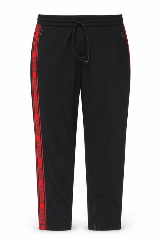 Mens UK Size L DKNY Regular Fit Track Pants Black Trousers