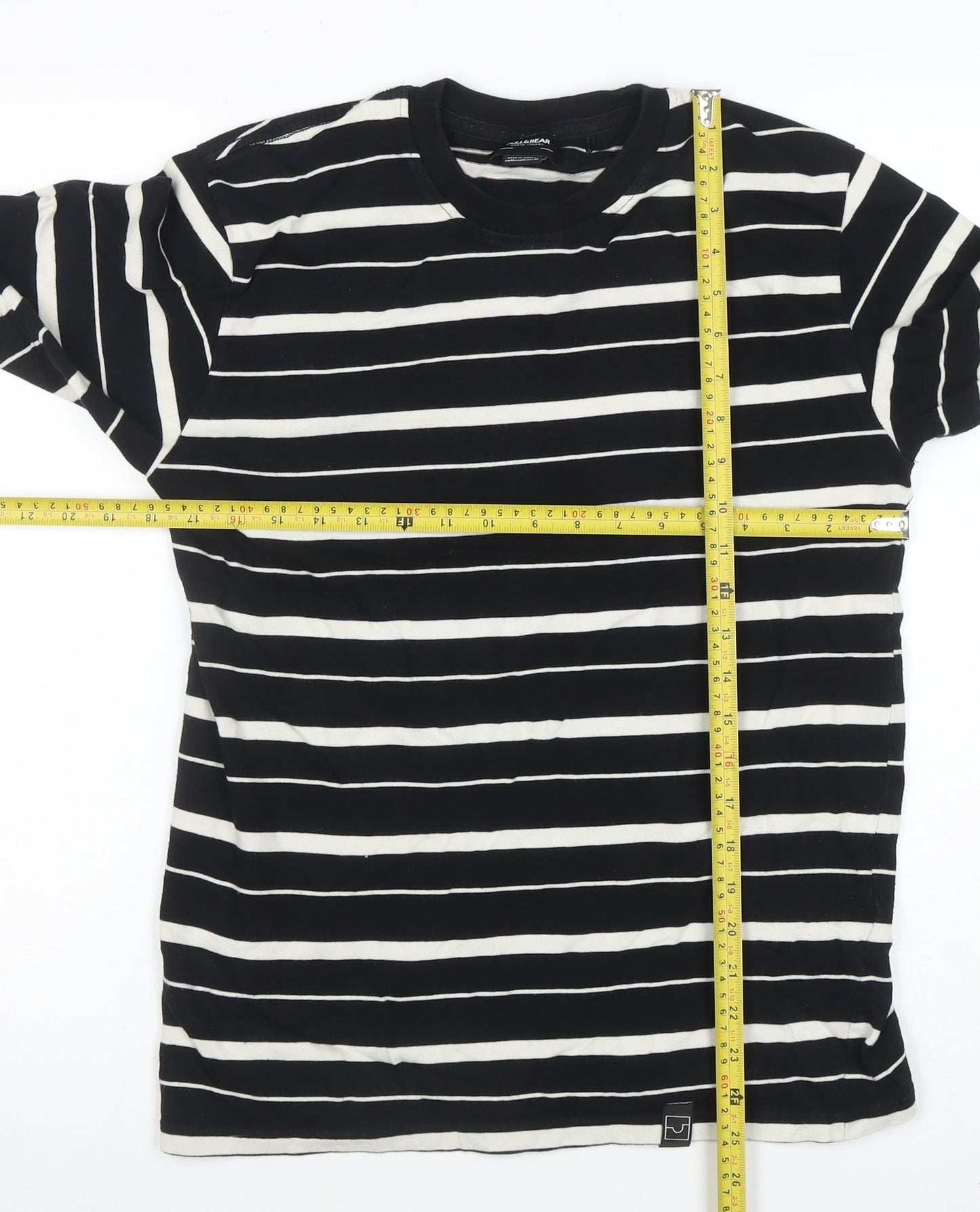 Womens UK Size 10 Pull & Bear Black Basic T-Shirt