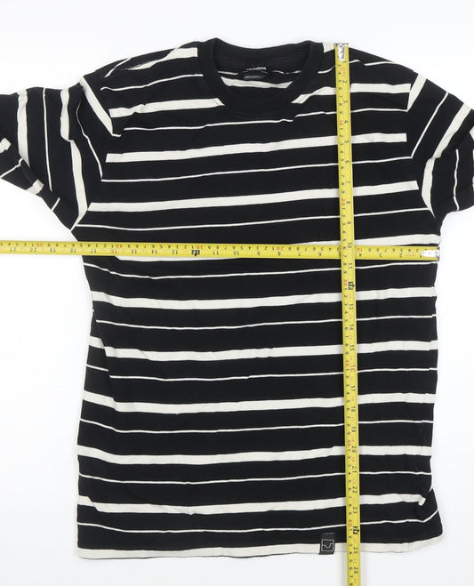 Womens UK Size 10 Pull & Bear Black Basic T-Shirt