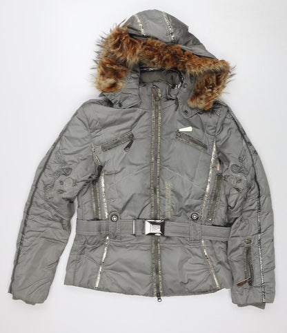 Womens UK Size 8 Sportalm Grey Puffer Jacket