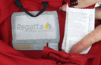 Regatta Women Red Waterproof Mid-Length Parka Jacket Size 18
