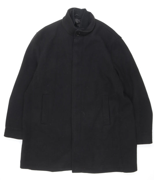 Mens UK Size 2XL NEXT Black Overcoat