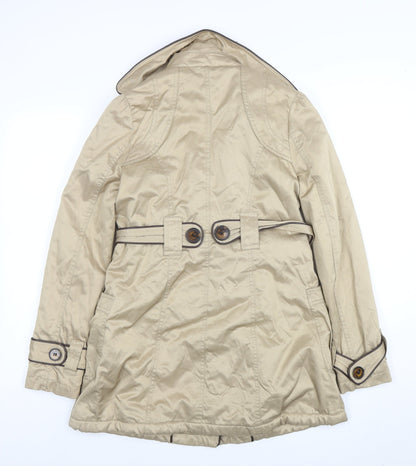 Womens UK Size 10 Lipsy Beige Trench Coat