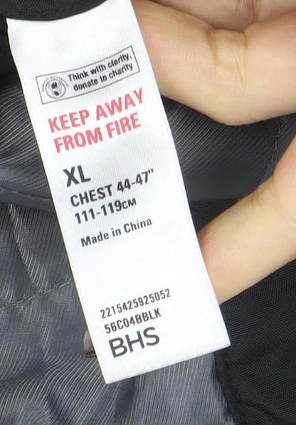 Mens UK Size XL BHS Black Parka Coat