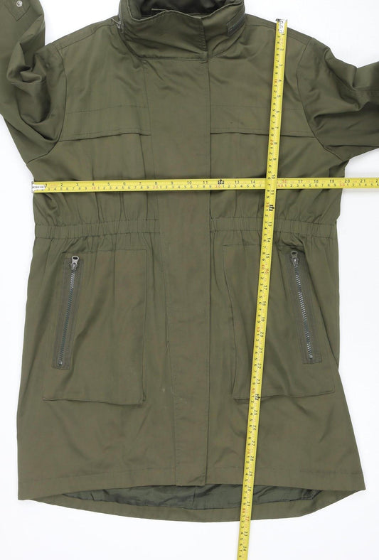 Womens UK Size L Axcent Green Parka Coat