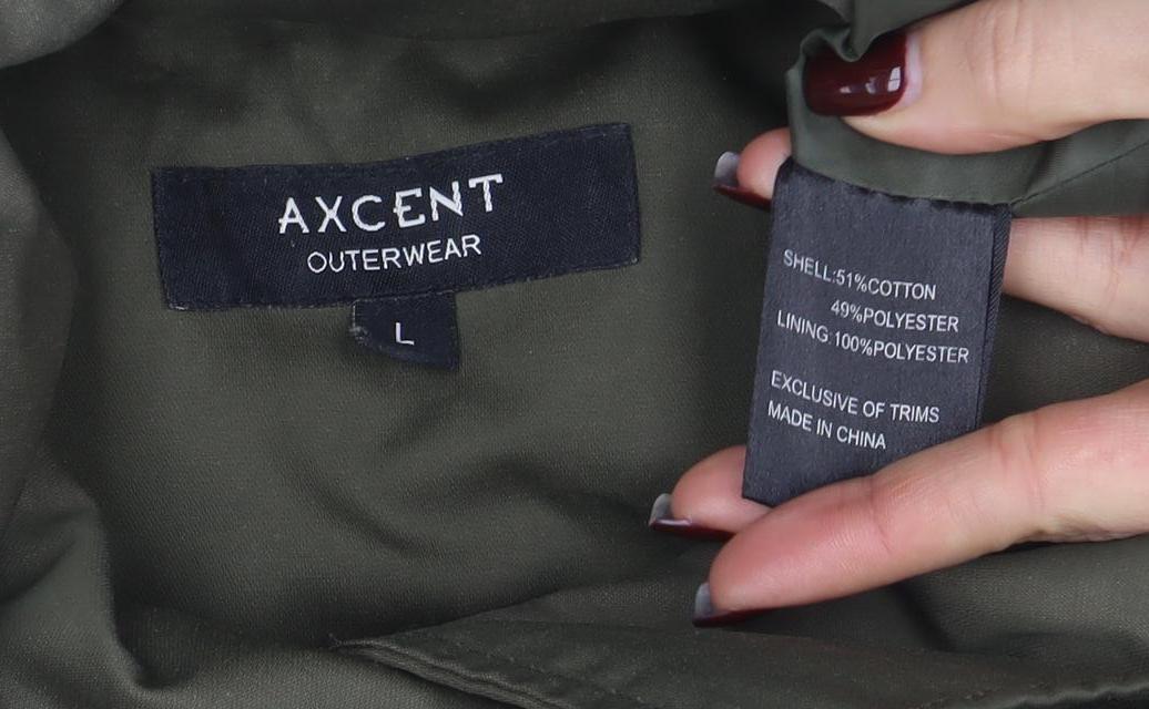 Womens UK Size L Axcent Green Parka Coat
