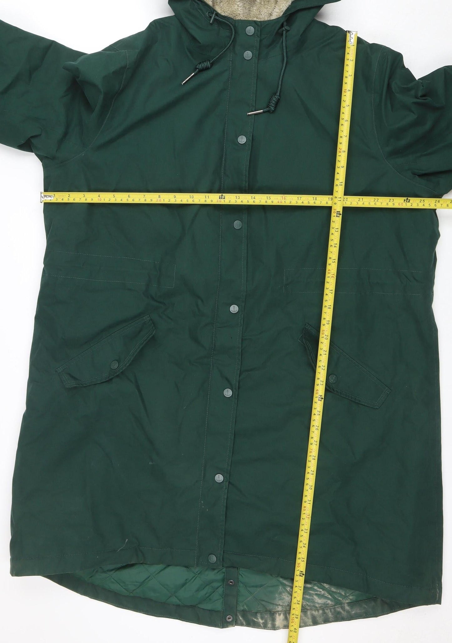 Womens UK Size 22 Seasalt Cornwall Green Rain Coat