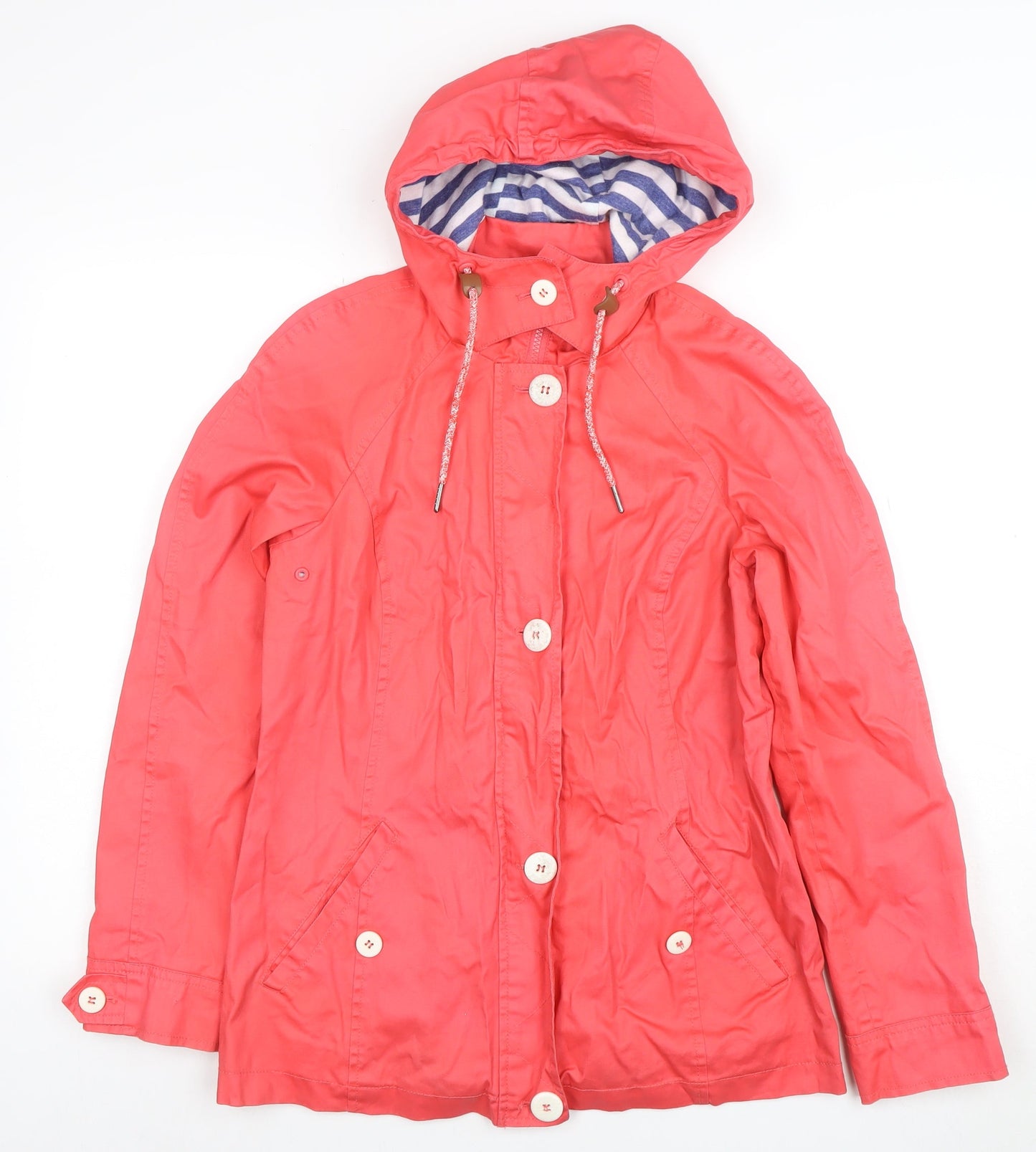 Womens UK Size 10 Maine New England Pink Rain Coat