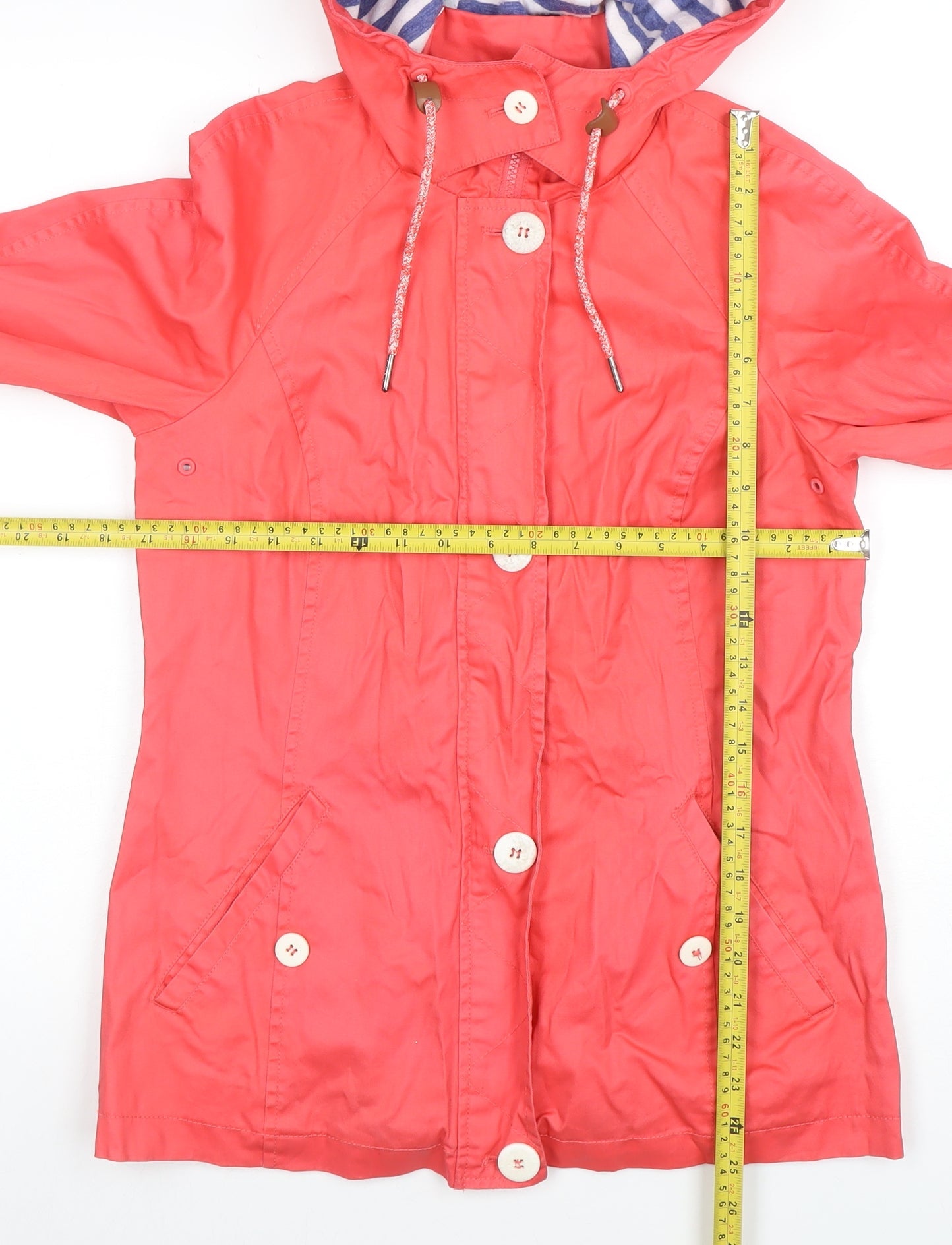Womens UK Size 10 Maine New England Pink Rain Coat