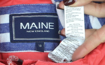 Womens UK Size 10 Maine New England Pink Rain Coat