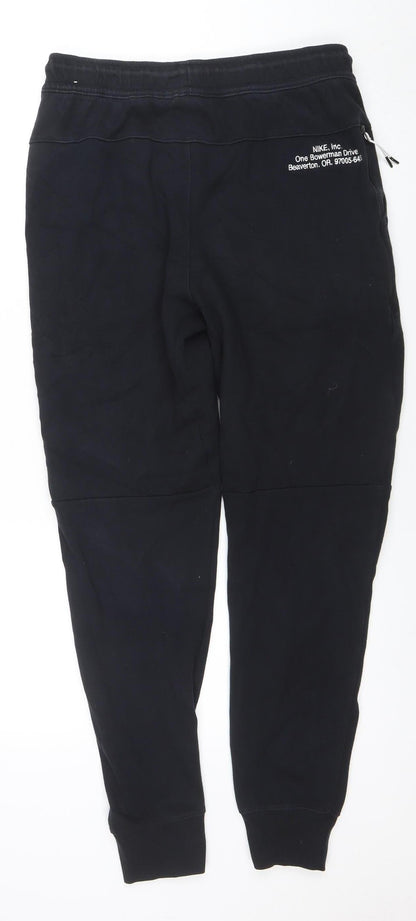 Nike Men's Black Jogger Sweatpants Size S Fleece Drawstring Tapered