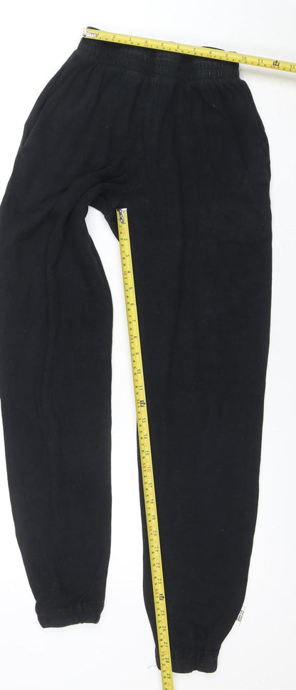Womens UK Size XS Aesthetic Laundry Regular Fit Jogger Black Trousers