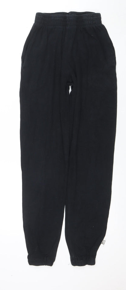Womens UK Size XS Aesthetic Laundry Regular Fit Jogger Black Trousers
