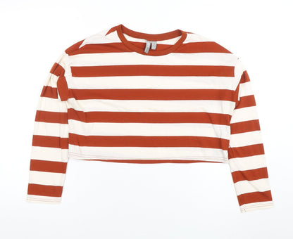 Womens UK Size 10 ASOS Multicoloured Cropped T-Shirt