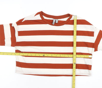 Womens UK Size 10 ASOS Multicoloured Cropped T-Shirt