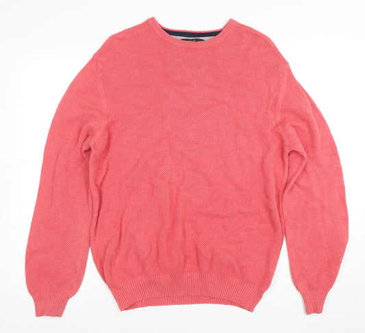 Mens UK Size L Peter Christian Pink Pullover Jumper