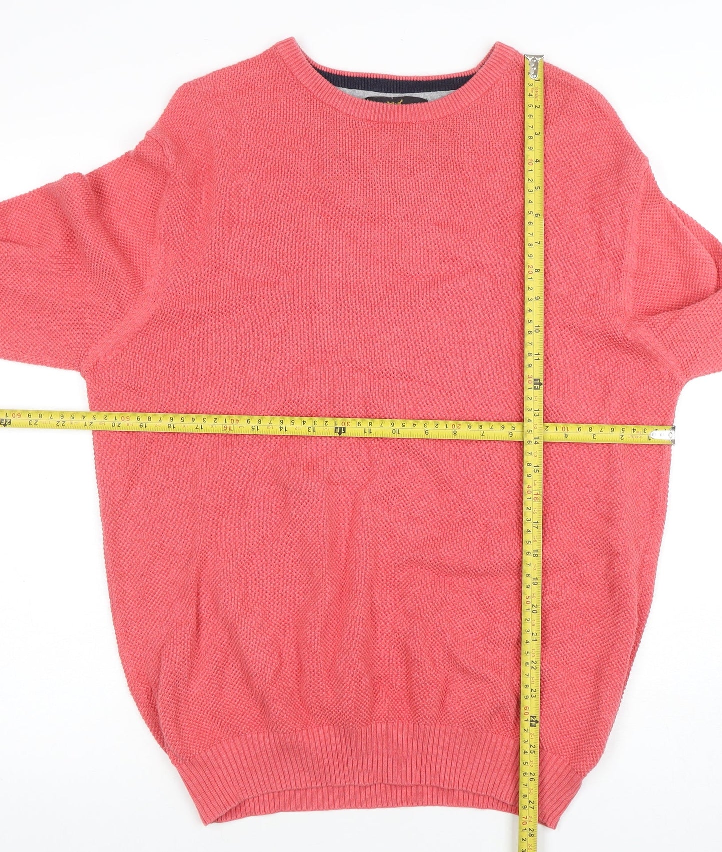 Mens UK Size L Peter Christian Pink Pullover Jumper