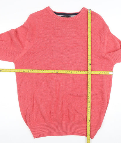 Mens UK Size L Peter Christian Pink Pullover Jumper