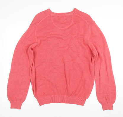 Mens UK Size L Peter Christian Pink Pullover Jumper