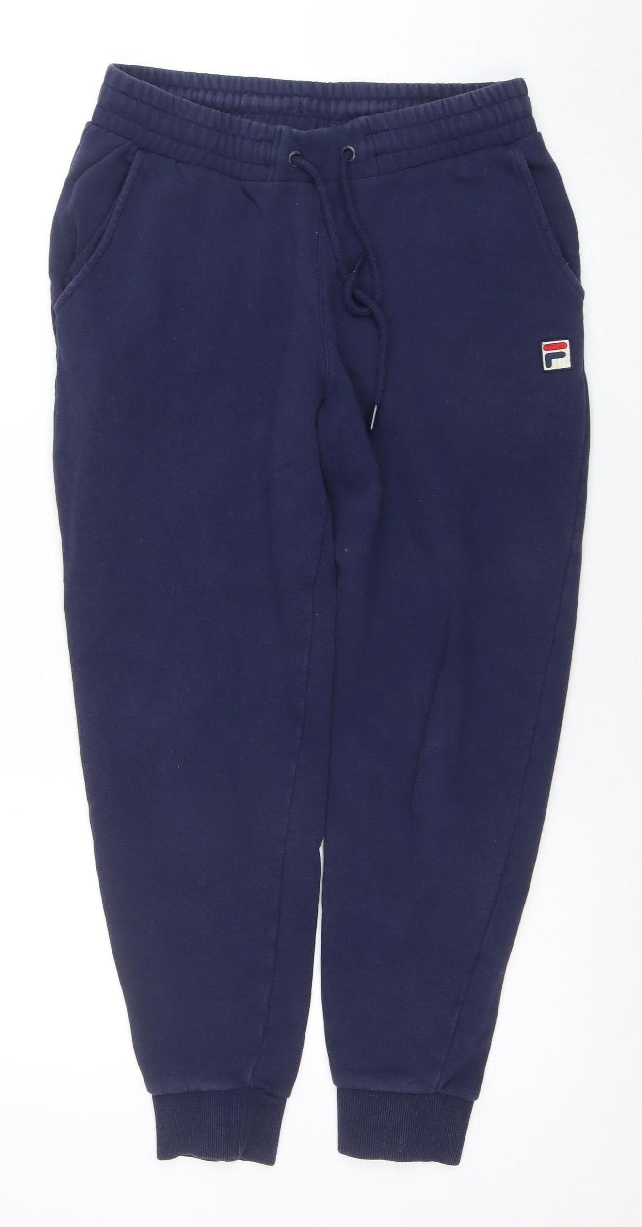 Mens UK Size S FILA Regular Fit Jogger Blue Trousers