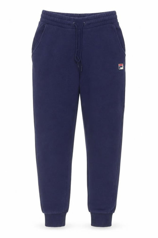 Front view of Fila Men's Blue Jogger Fleece Sweatpants, size S, Regular Fit