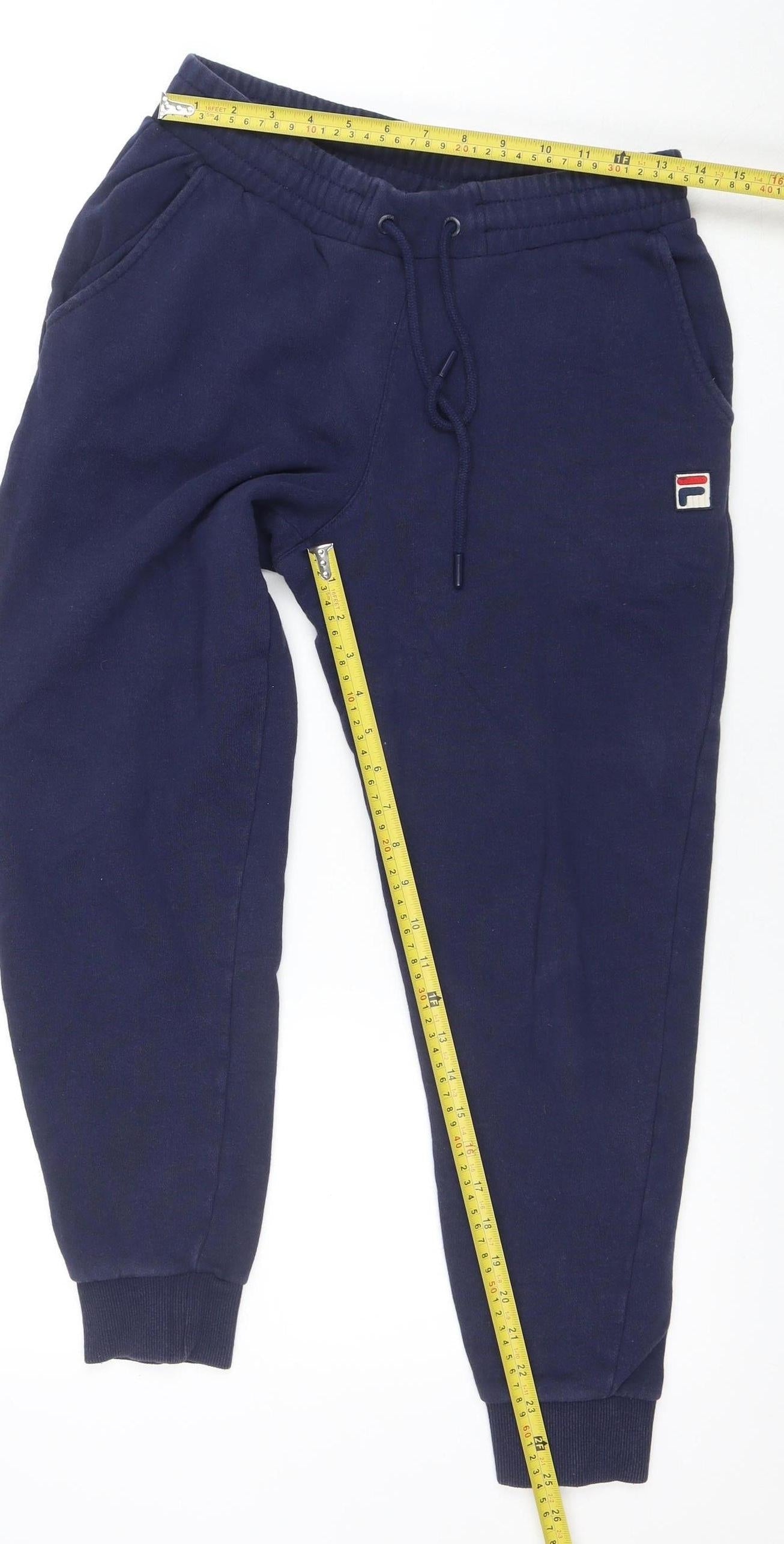 Mens UK Size S FILA Regular Fit Jogger Blue Trousers