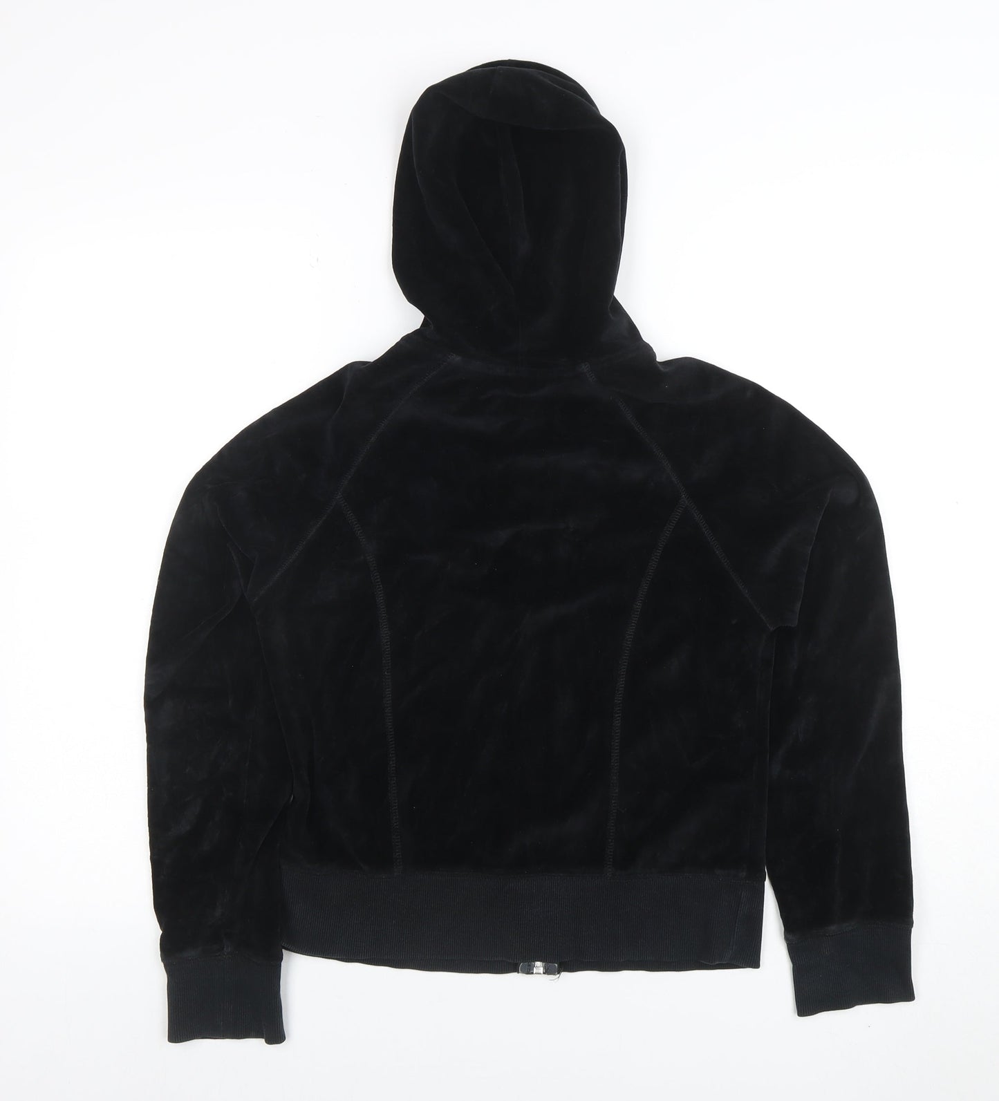 Womens UK Size 10 Marks and Spencer Black Full Zip Hoodie