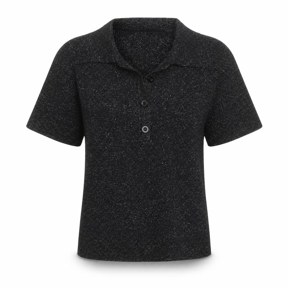 Womens UK Size M Koton Black Basic Button-Up